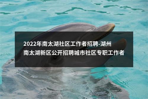 2022年南太湖社区工作者招聘-湖州南太湖新区公开招聘城市社区专职工作者拟录用人员公示（一） 图片