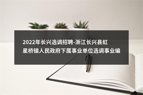 2022年长兴选调招聘-浙江长兴县虹星桥镇人民政府下属事业单位选调事业编制人员1人公告 图片